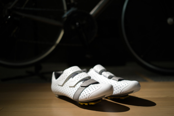 Rapha Climber's Shoes with  Speedplay cleats installed. (Sony RX1r)